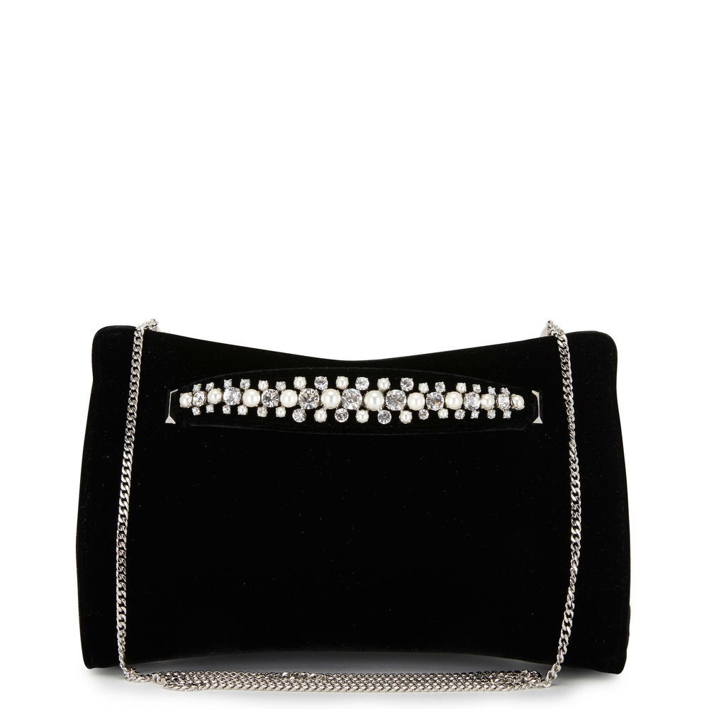 Jimmy Choo Black Clutch with Silver Chain Make Me An Offer! NWOT Never Used